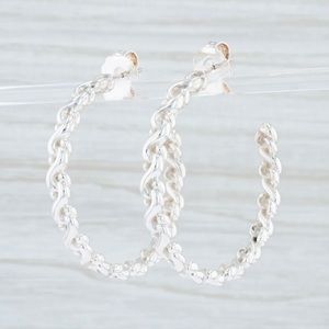 Slane & Slane Woven Hoop Sterling Silver Pierced Round Hoops